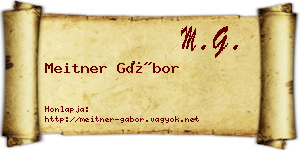 Meitner Gábor névjegykártya